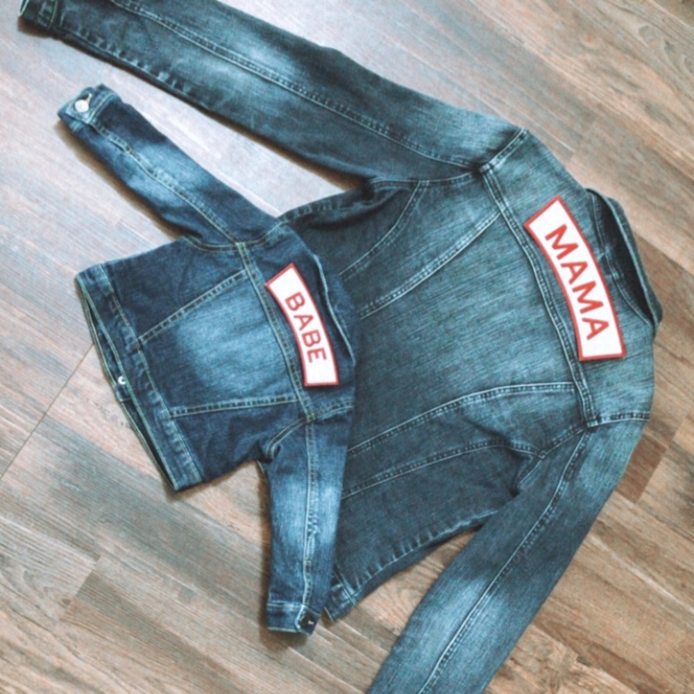 Mama and babe matching jean jacket